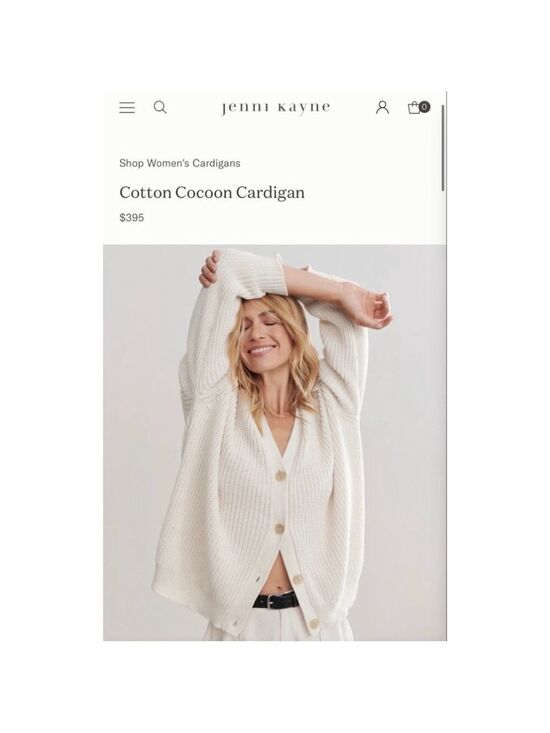 Jenni Kayne Sweaters - NWT Jenni Kayne Cotton Cocoon Cardigan Ivory XS (Fits up to xl!)